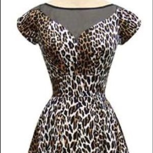 Trashy Diva Lottie Dress in leopard. Size 6